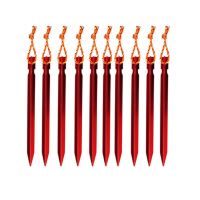 1PCS 18cm Aluminum Canopy Tri-beam Tent Pegs Garden Stakes Ground Nail Heavy Duty With Reflective Cord Hammock Camping