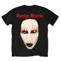 เสื้อยืด Marilyn Manson Red Lips 100 ทางการ MERCH