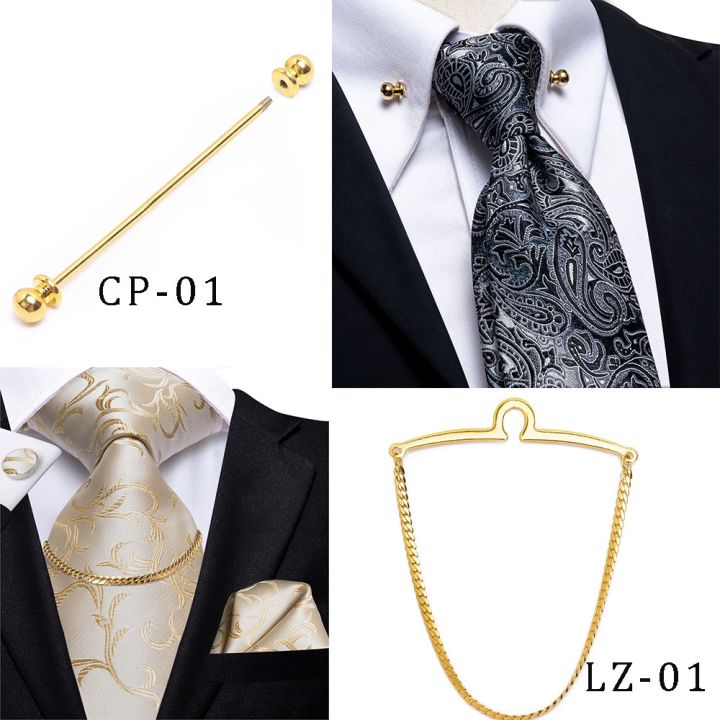 luxury-silver-blue-plaid-gift-tie-for-men-silk-wedding-tie-handky-cufflinks-set-fashion-designbusiness-party-hi-tie-dropshipping