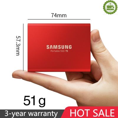 100% Original Samsung T5แบบพกพา Ssd 1TB 2TB 500GB ไดรฟ์ Solid State ภายนอก USB 3.1 Gen2และ PC