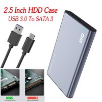 กล่องไดรฟ์อลูมิเนียมฮาร์ดดิสก์ USB 3.0ไปยัง SATA 3ฮาร์ดไดร์ฟการปิดด้านนอก SDD สำหรับ SSD SATA 2.5นิ้ว7มม. 9มม. พร้อมสายข้อมูล