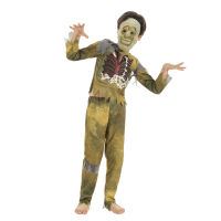 Eraspooky Scary Swamp Zombies Cosplay Boys Skeleton Shirts Halloween Costume For Kids Party Fancy Dress Skull Mask