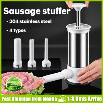 Sausage Stuffer - Homemade Manual Sausage Maker, Fast Meat Filling Machine,  Food Grade Kitchen Sausage Stuffer Tool for Household Use (3 Stuffing