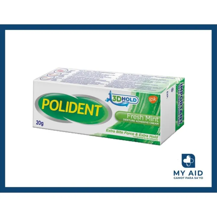 POLIDENT FRESH MINT DENTAL ADHESIVE CREAM 20g Lazada PH