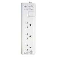 รางปลั๊กไฟ 3 ช่อง 1สวิตซ์ ANITECH H1133-WH 3 ม.POWER STRIP ANITECH H1133-WH 3-OUTLET 1-SWITCH 3M **ทักแชทได้ค่ะ ยินดีบริการ**