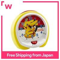 Seiko นาฬิกาปลุกนาฬิกา Pokemon สีเหลือง88X92X78Mm CQ423Y