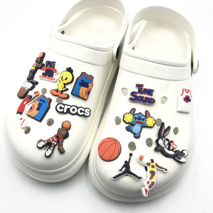 Space Jam basketball sports Jibbitz Crocs Animated cartoon shoe decorations custom shoe charms