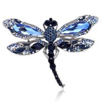 Fashion model shop Insect Dragonfly Rhinestone Pins Badge Brooches for Women Men Fashion Jewelry Retro Boutonniere Hijab Pins