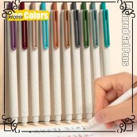REQDSV เครื่องมือสำหรับเขียน ปากกาเจลสี หมึกสีหมึก 0.5มม. ปากกามาร์กเกอร์ แบบพกพาได้ การอบแห้งอย่างรวดเร็ว ปากกาที่เป็นกลาง โรงเรียนในโรงเรียน