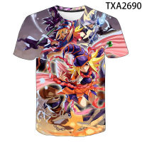 Yu GI Oh แฟชั่น3D พิมพ์เสื้อยืดเด็กผู้หญิงผู้ชายเด็กผู้หญิงแขนสั้น hip hop เสื้อ O-Neck Harajuku Tees