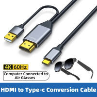 HDMI ชายกับ USB Type-C หญิงอะแดปเตอร์4K  60Hz HDMI เป็น USB C อะแดปเตอร์สำหรับแล็ปท็อปเอาท์พุท HDMI เชื่อมต่อ Type-C3.1อินพุตจอภาพ