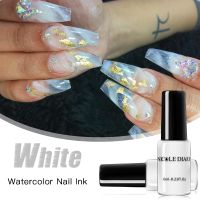 【hot】 NICOLE DIARY 6ML Watercolor Marble Gel Decoration Smoke Effect Varnish Nails Accessories