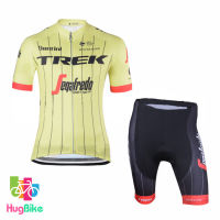 ชุดจักรยานแขนสั้นทีม Trek 18 (02) สีเขียวอ่อน