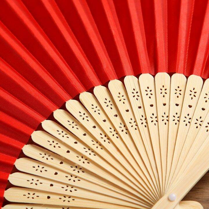 with-gift-bag-mariage-festival-tools-party-dance-props-folding-silk-hand-fan-fashionable-white-engraved