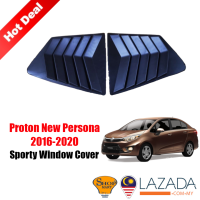 ﹉ New Proton Persona VVT Car Window Cover Shark Sporty Window Cover Louver Mustang Window Cover Rear Mirror Cover Protector Rear Triangle Side Mirror Window Cover New Persona 2016 2017 2018 2019 2020