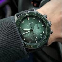 ZZOOI Luxury Watch Business High-Quality Mens Multifunctional Luminous Automatic Calendar Nylon Classic Green