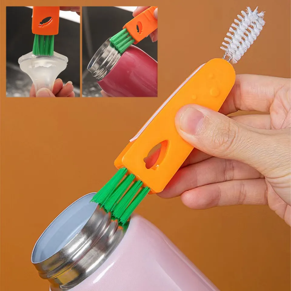 Multipurpose Bottle Gap Cleaner Brush Mini Milk Bottle Thermos Cleaning  Brush Groove Gap Cleaning Brush Portable Travel Cleaner