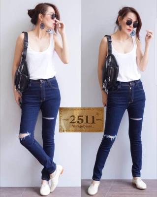 👖 2511 Vintage Denim Jeans by Araya กางเกงยีนส์ ผญ กางเกงยีนส์เอวสูง กางเกงยีนส์ผู้หญิง กางเกงยีนส์ กางเกงยีนส์ยืด เอวสูง เรียบหรูดูแพง กางเกงยีนส์แฟชั่น สียีนส์แต่งขาด เนื้อผ้านิ่มใส่สบาย เข้ารูปเป๊ะเว่อร์ ทรงสวย ขาเรียว