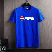 Pepsi เสื้อยืดผู้ชายหลวมขนาดใหญ่ชายและหญิงวรรคเดียวกันแนวโน้มใหม่ฝ้ายแขนสั้นคู่เยาวชนเสื้อ bottoming