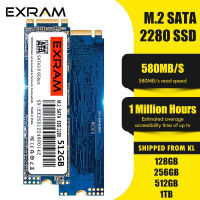 EXRAM SSD M.2 M2 NGFF 2280 3D SATA3 NAND แฟลชดิสก์โซลิดสเตทไดรฟ์ภายในฮาร์ดดิสก์ HDD 128GB 256GB 512GB สำหรับแล็ปท็อปพีซีเดสก์ท็อป