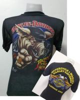 เสื้อผ้าบางฮาเลย์ Harley-Davidson ผ้ามุ้งบางใส่สบาย สไตล์วินเทจ ป้ายVintage 3D EMBLEM [ S M L XL ]