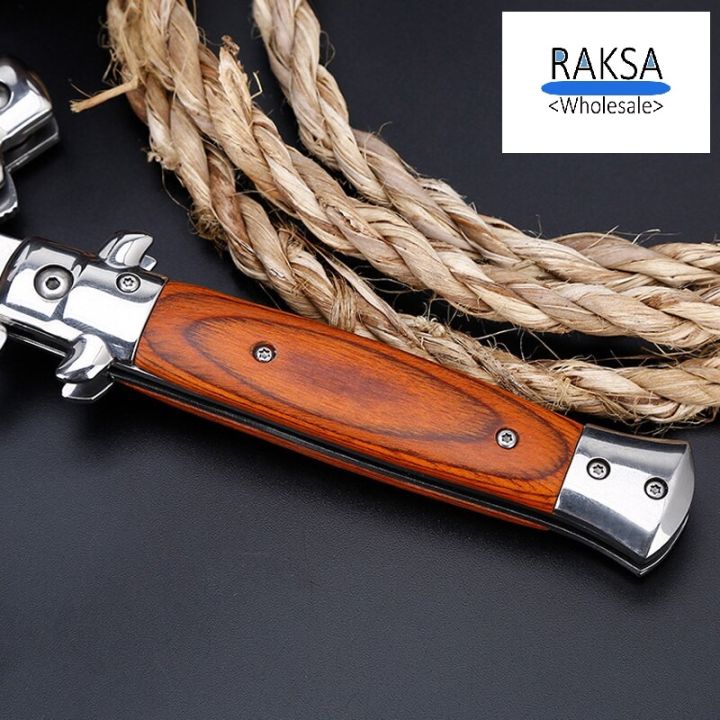 raksa-wholesale-มีดพับ-มีดพก-มีดเดินป่า-อุปกรณ์นิรภัย-มีดสแตนเลส-genuine-italian-knives-italian-stiletto-knife-folding-knife-3cr13-ขนาด-22-5cm-nb003