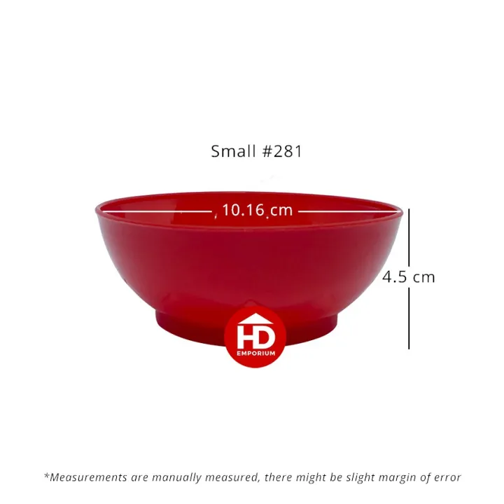 Plastic RED Bowls 6 pcs (Small / Medium / Large) Lazada PH