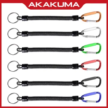 IGNVVXIQ Stretch Heavy Duty Key Cord Elastic Coil Twisted Retention Rope  Key Lanyard Fishing Lanyard Fishing Coiled Lanyard Wire Spring Rope Fishing  Missed Rope