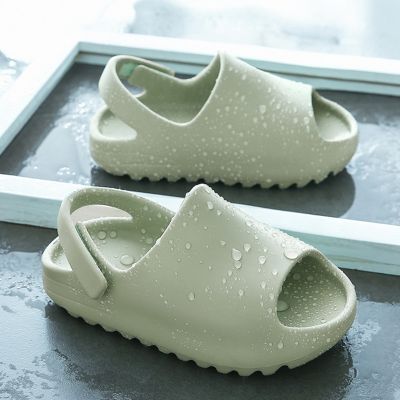 Soft Bottom Slippers For Boy Girls Home Shoes Summer Toddler Flip Flops House Indoor Slippers Beach Kids Sandals Family Style