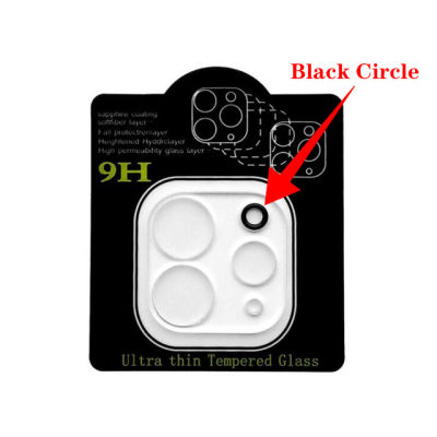 100pcs Camera Lens Tempered Glass Screen Protector For iPhone 12 Pro Max 12 Mini Full Cover Protective Film With Black Circle