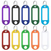 【DT】 hot  10pcs/Set Colorful Plastic Key Chain Writable Luggage ID Tags Hotel Label Tag Identifiers Keychain for Name Number 10 Colors