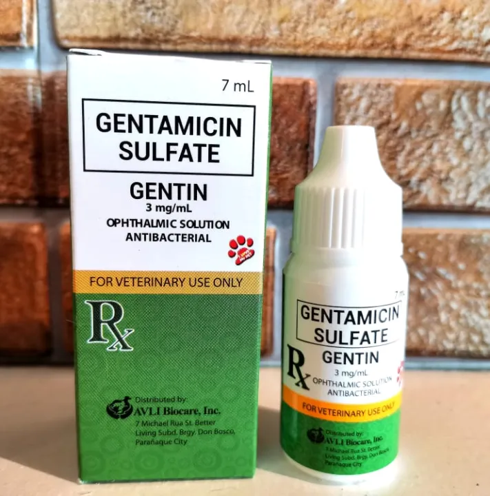 Gentin Eye Drops for Dogs and Cats Gentamicin Sulfate (Antibacterial