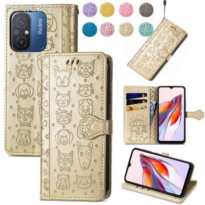 Flip Cover Phone Case For Xiaomi Poco C55 C51 C40 C31 F4 M5 M4 X5 X4 Note 10 Animal Pattern Wallet Card Holder Fold Phone Cover