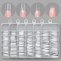 Nail Art Press on False Nails Fake Nails Coffin Gel Nails Extension System Full Cover Short Nail Gel Tips Art Accessories Tool