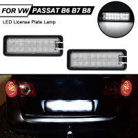 2ชิ้น LED แสงป้ายทะเบียนสำหรับ VW P Assat B6 B7 B8โปโล6N 9N Bora EOS ไม่มีข้อผิดพลาด12โวลต์แสงไฟจำนวนแผ่นโคมไฟความสว่างสูง