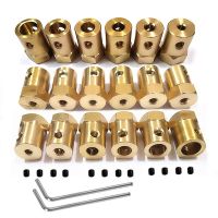 4/8Pcs Brass Hub Hex Adapter 2/3/3.17/4/5/6/7/8mm Coupling Motor Connector Shaft Sleeve Adapter RC Car Upgrade Accessories