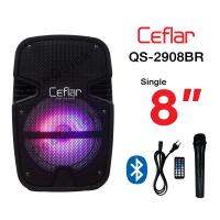 CEFLAR QS-2908BR  ลำโพงบลูทูธพกพา KARAOKE  8นิ้ว