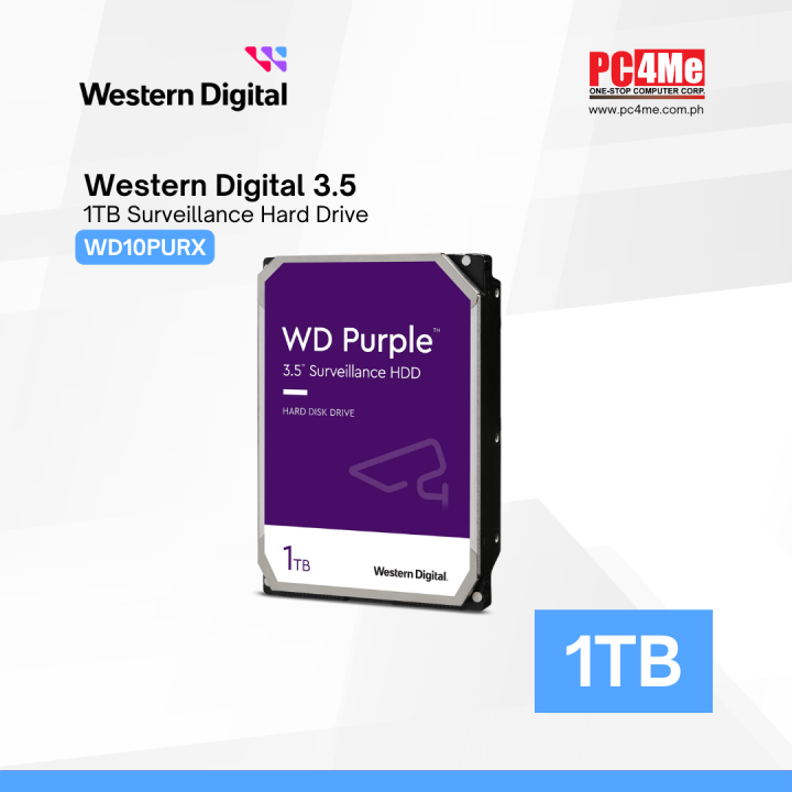 Western Digital 1TB Purple (WD10PURX) Surveillance Hard Drives | Lazada PH