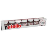 นูเทลล่า มินิ นูเทลล่าจิ๋วเฮเซลนัทสเปด 30 กรัม 7 ขวด 1 แถว nutella ferrero mini hello world 7g.