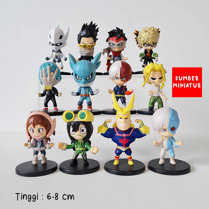 Set Chibi Figure / Topper Kue My Hero Academia isi 12 per set Deku ...