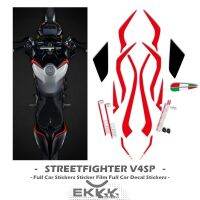 For DUCATI STREETFIGHTER V4SP V4 V4S V4R Street Fighter Red Line Prints Full Car Stickers Sticker Film Full Car Decal Stickers Decals  Emblems