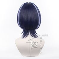 Genshin Impact Wanderer Cosplay Wig Game Wanderer Scaramouch Cosplay Synthetic Hair Short Halloween Party Wig+Wig Cap