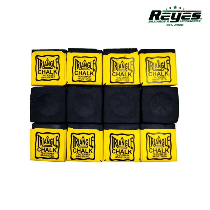 Triangle Black Billiard Chalk (12 Pcs) / Tisa ng Bilyaran Lazada PH