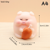 Veli Shy ✿ โมเดลสัตว์ตุ๊กตาหมูน่ารักขนาดเล็ก,อุปกรณ์ประดับตกแต่งภูตประจำสวนขนาดเล็กตกแต่งบ้านภูมิทัศน์ขนาดเล็กมอส