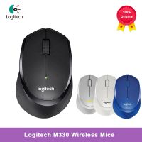 เมาส์ไร้สาย Logitech M330 2.4Ghz USB 1000DPI ออปติคอลเมาส์สำหรับสำนักงานบ้านโดยใช้พีซี/เกมเมอร์เมาส์สำหรับโน้ตบุค