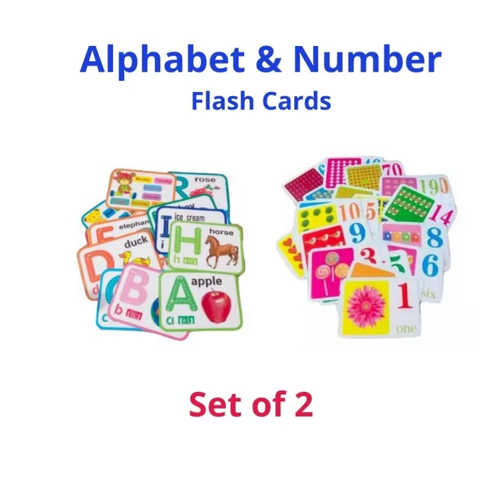 The Original Alphabet ABC Letter and Numbers Flash Cards Set for Baby Toddler Preschool Kids