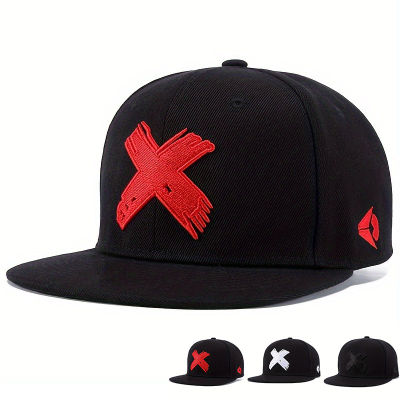 Mens Flat X Embroidery Baseball Cap Street Fashion Rap Singer Hip Hop Caps Outdoor Sun Protection Couple Hat Basketball Hats DIY