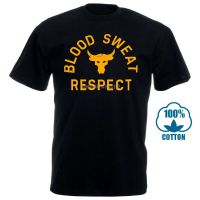 fashion mens Project Rock Blood Sweat Respect Graphic T-Shirt casual O neck tops