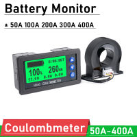 Battery Monitor Hall Coulomb Meter DC 8-100V 100A - 400A Lifepo4ตะกั่วกรด Li-Ion Lithium ความจุจอแสดงผล12V 24V 36V 48V