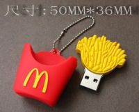 Hot Mcdonald french fries usb2.0 usb flash drive girls gift 64g usb flash drive 32g usb flash drive 16g Cartoon gift custom LOGO